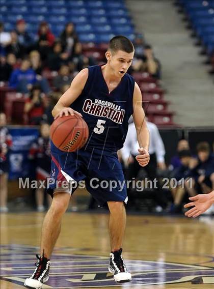 Thumbnail 3 in Vacaville Christian vs. Bradshaw Christian (CIF SJS D5 Final) photogallery.