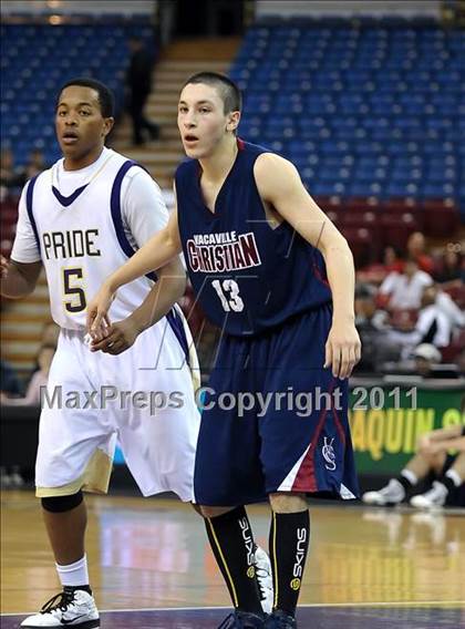 Thumbnail 2 in Vacaville Christian vs. Bradshaw Christian (CIF SJS D5 Final) photogallery.