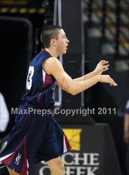 Thumbnail 1 in Vacaville Christian vs. Bradshaw Christian (CIF SJS D5 Final) photogallery.