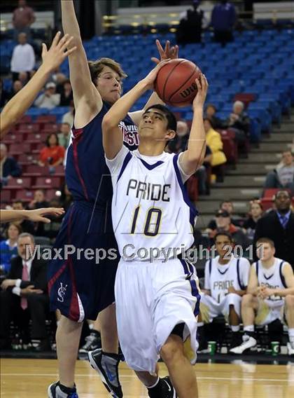 Thumbnail 3 in Vacaville Christian vs. Bradshaw Christian (CIF SJS D5 Final) photogallery.