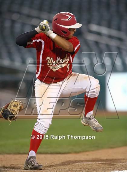 Thumbnail 2 in Woodland Christian vs. Bradshaw Christian (@ Raley Field) photogallery.