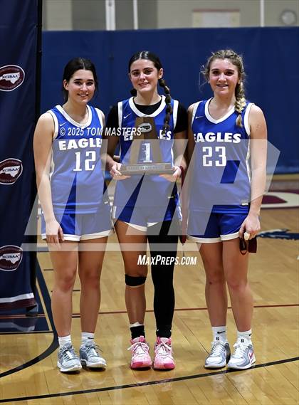 Thumbnail 2 in Rocky Mount Academy vs. Caldwell Academy (NCISAA 2A Championship Awards) photogallery.