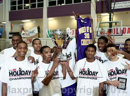 Thumbnail 3 in Word of God Christian Academy vs. New Hampton (HighSchoolOT.com Invitational) photogallery.