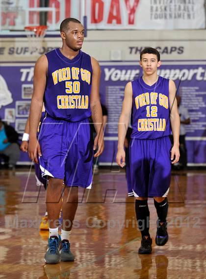 Thumbnail 2 in Word of God Christian Academy vs. New Hampton (HighSchoolOT.com Invitational) photogallery.