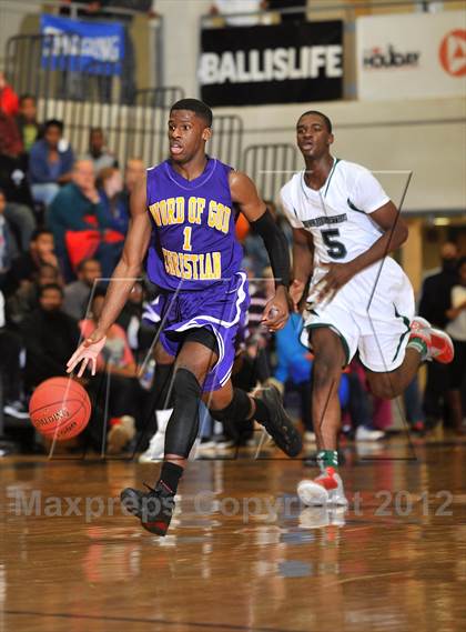 Thumbnail 2 in Word of God Christian Academy vs. New Hampton (HighSchoolOT.com Invitational) photogallery.