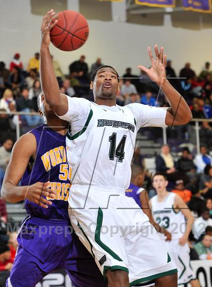 Thumbnail 2 in Word of God Christian Academy vs. New Hampton (HighSchoolOT.com Invitational) photogallery.