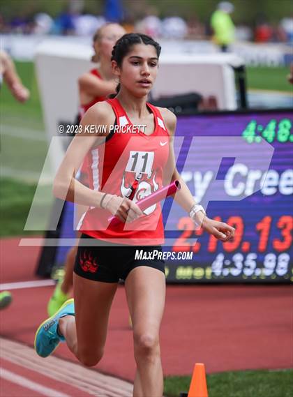 Thumbnail 3 in CHSAA Track and Field 5A Championships (Girls 4x800m Relay) photogallery.