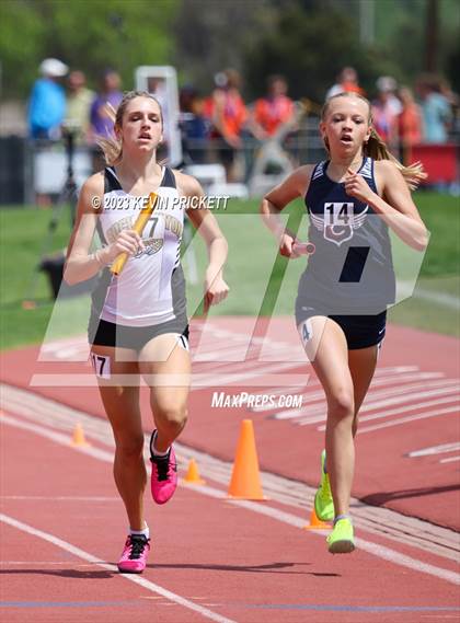 Thumbnail 2 in CHSAA Track and Field 5A Championships (Girls 4x800m Relay) photogallery.