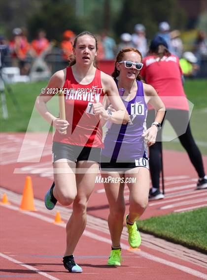 Thumbnail 3 in CHSAA Track and Field 5A Championships (Girls 4x800m Relay) photogallery.