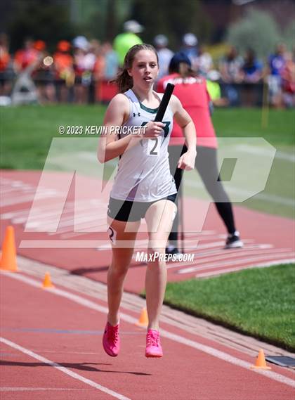 Thumbnail 3 in CHSAA Track and Field 5A Championships (Girls 4x800m Relay) photogallery.
