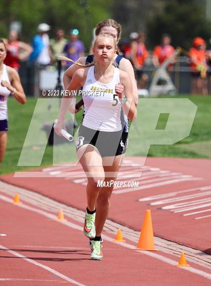 Thumbnail 2 in CHSAA Track and Field 5A Championships (Girls 4x800m Relay) photogallery.