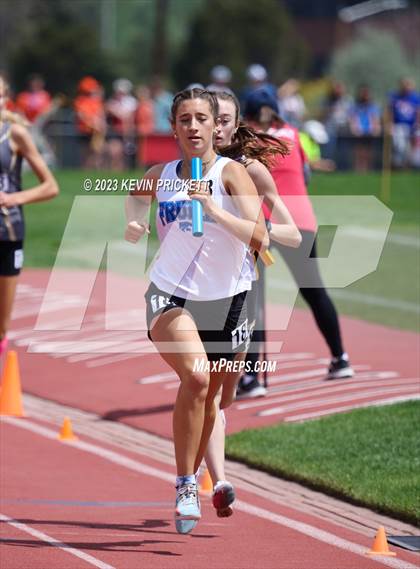 Thumbnail 3 in CHSAA Track and Field 5A Championships (Girls 4x800m Relay) photogallery.