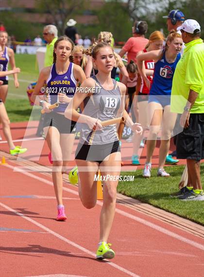 Thumbnail 2 in CHSAA Track and Field 5A Championships (Girls 4x800m Relay) photogallery.