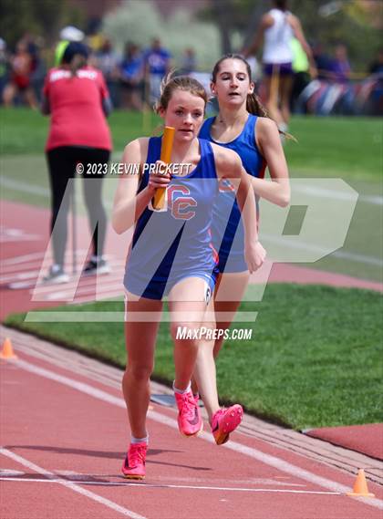 Thumbnail 3 in CHSAA Track and Field 5A Championships (Girls 4x800m Relay) photogallery.