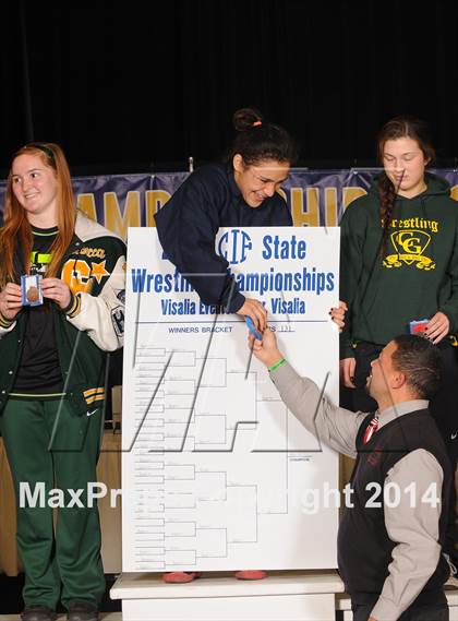 Thumbnail 2 in CIF State Girls Wrestling Championships (Awards)  photogallery.