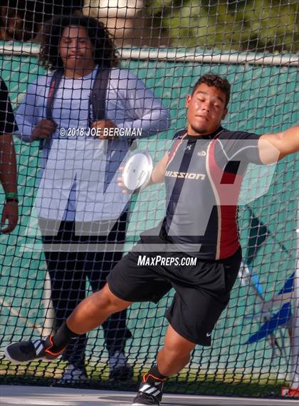 Thumbnail 3 in CIF State Track and Field Championships (Boys Discus Prelim) photogallery.