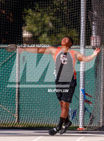 Thumbnail 1 in CIF State Track and Field Championships (Boys Discus Prelim) photogallery.
