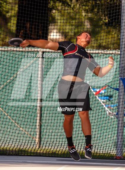 Thumbnail 2 in CIF State Track and Field Championships (Boys Discus Prelim) photogallery.