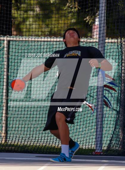 Thumbnail 1 in CIF State Track and Field Championships (Boys Discus Prelim) photogallery.