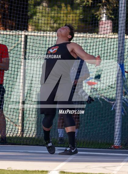 Thumbnail 1 in CIF State Track and Field Championships (Boys Discus Prelim) photogallery.