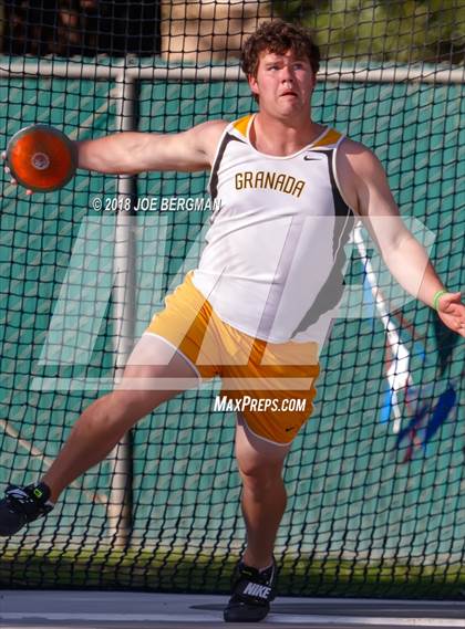 Thumbnail 2 in CIF State Track and Field Championships (Boys Discus Prelim) photogallery.
