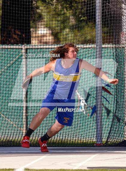 Thumbnail 1 in CIF State Track and Field Championships (Boys Discus Prelim) photogallery.