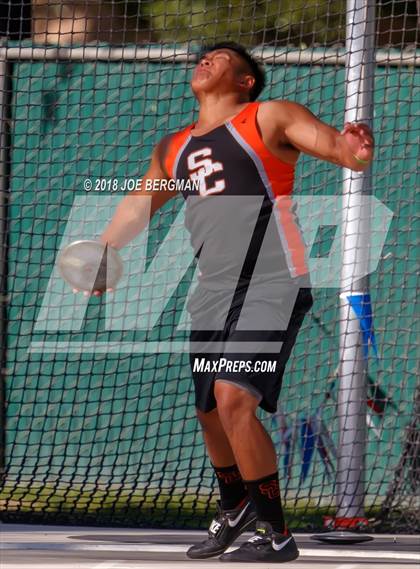 Thumbnail 1 in CIF State Track and Field Championships (Boys Discus Prelim) photogallery.