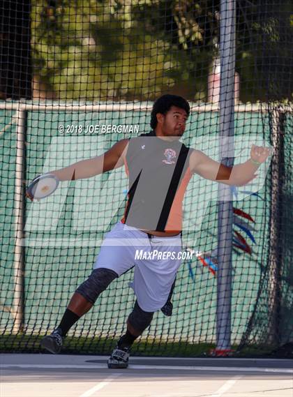 Thumbnail 3 in CIF State Track and Field Championships (Boys Discus Prelim) photogallery.