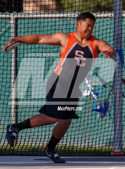 Thumbnail 1 in CIF State Track and Field Championships (Boys Discus Prelim) photogallery.