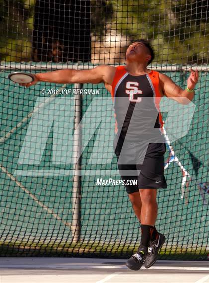 Thumbnail 1 in CIF State Track and Field Championships (Boys Discus Prelim) photogallery.