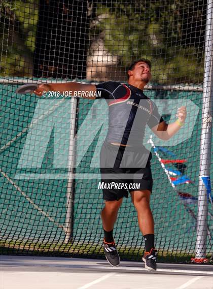 Thumbnail 1 in CIF State Track and Field Championships (Boys Discus Prelim) photogallery.