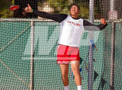 Thumbnail 3 in CIF State Track and Field Championships (Boys Discus Prelim) photogallery.