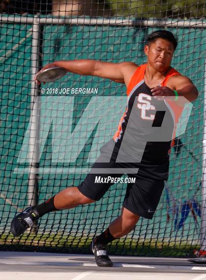 Thumbnail 2 in CIF State Track and Field Championships (Boys Discus Prelim) photogallery.