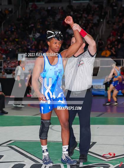 Thumbnail 1 in NYSPHSAA Wrestling Championships Round 2 126 lbs. - 145 lbs. photogallery.