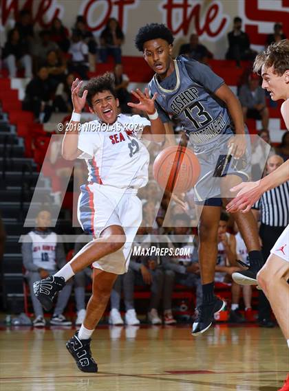 Thumbnail 1 in Bishop Montgomery vs. Redondo Union (Ryse Williams Pac Shores Tournament) photogallery.