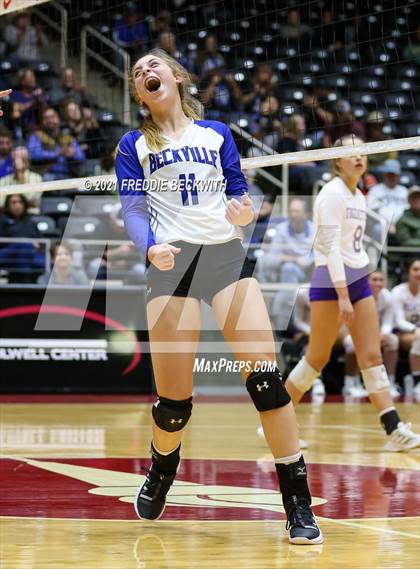 Thumbnail 2 in Beckville vs. Thrall (UIL Volleyball 2A Finals)  photogallery.