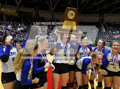 Thumbnail 2 in Beckville vs. Thrall (UIL Volleyball 2A Finals)  photogallery.