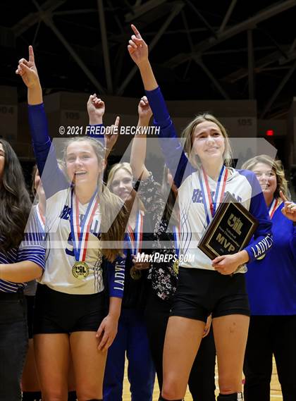 Thumbnail 3 in Beckville vs. Thrall (UIL Volleyball 2A Finals)  photogallery.