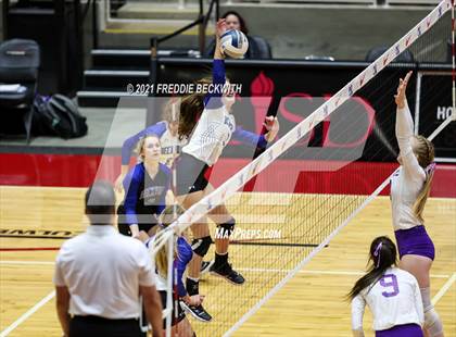 Thumbnail 2 in Beckville vs. Thrall (UIL Volleyball 2A Finals)  photogallery.