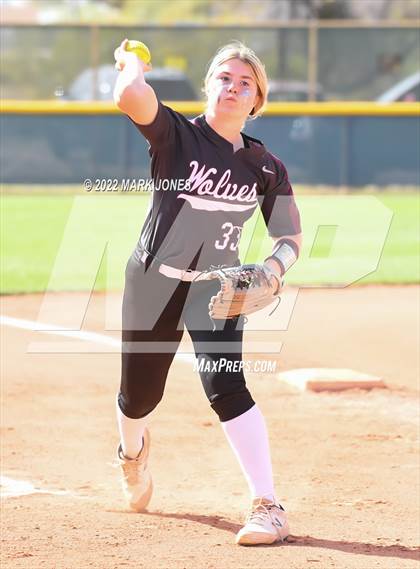 Thumbnail 2 in Desert Mountain vs. Gilbert (Desert Mountain Softball Invitational 2022 - Final)  photogallery.
