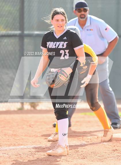 Thumbnail 2 in Desert Mountain vs. Gilbert (Desert Mountain Softball Invitational 2022 - Final)  photogallery.