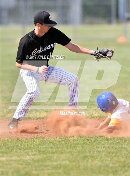 Thumbnail 2 in Calvary Academy @ Dallas Lutheran (TAPPS D4 Round 1 Playoff) photogallery.