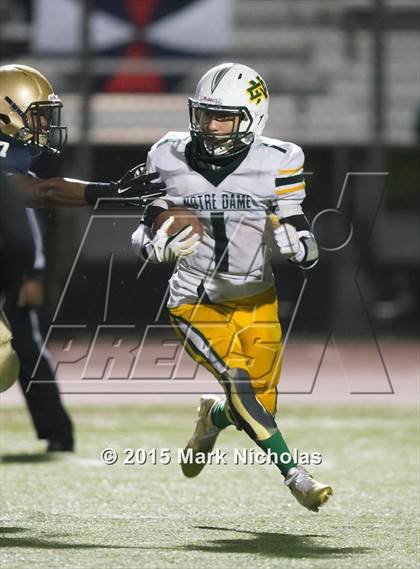 Thumbnail 1 in Notre Dame @ Mater Dei Catholic (CIF SoCal Regional 3-A Division Final)  photogallery.