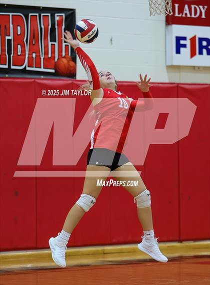 Thumbnail 3 in Albany vs Strawn (Eastland Volleyball Showdown 2025) photogallery.