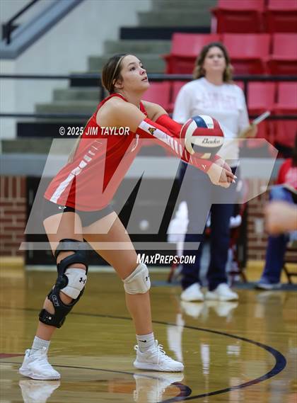 Thumbnail 2 in Albany vs Strawn (Eastland Volleyball Showdown 2025) photogallery.