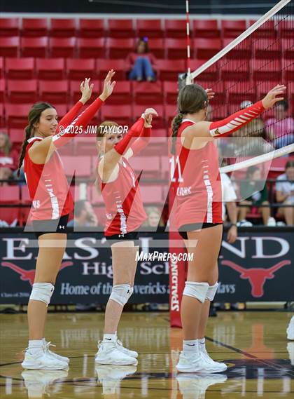 Thumbnail 3 in Albany vs Strawn (Eastland Volleyball Showdown 2025) photogallery.