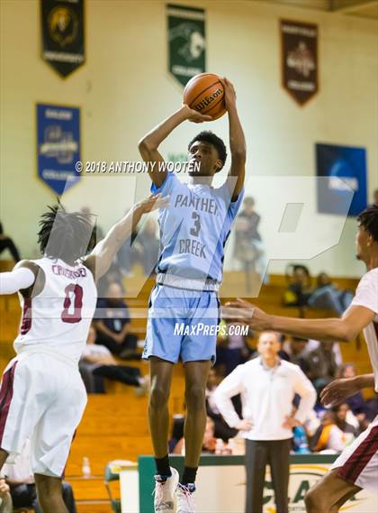 Thumbnail 3 in  Trinity Christian vs Panther Creek (Hoops and Dreams Showcase) photogallery.