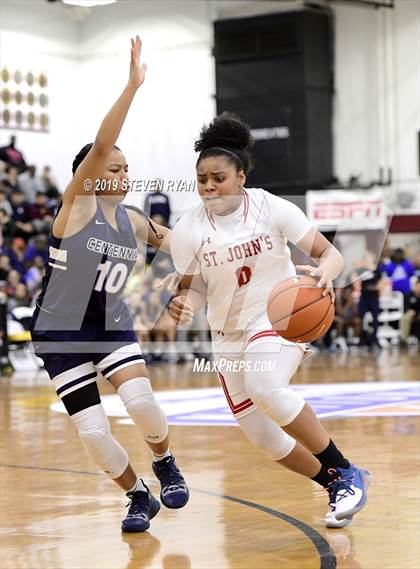 Thumbnail 3 in Centennial vs. St. John's (GEICO National Tournament Semifinal) photogallery.
