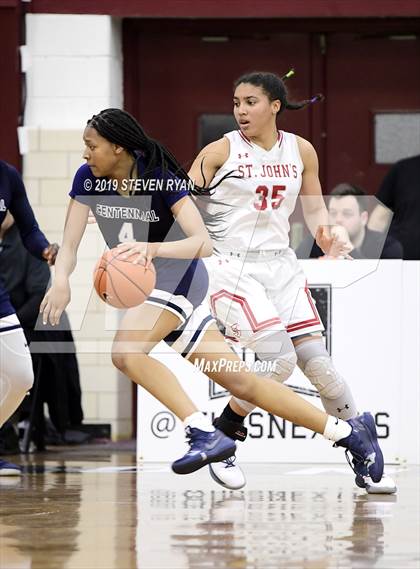 Thumbnail 3 in Centennial vs. St. John's (GEICO National Tournament Semifinal) photogallery.