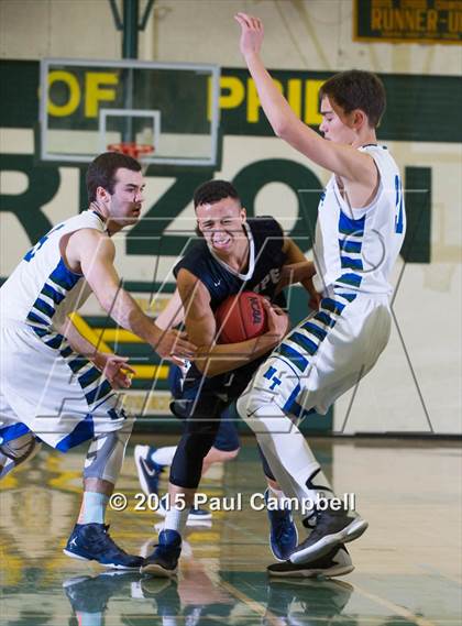 Thumbnail 3 in Tempe vs New Trier (Horizon Holiday Hoops Tournament) photogallery.